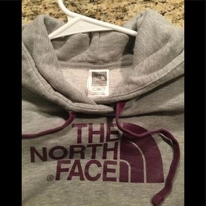 The North Face Sz M Hoodie Gray and purple plum